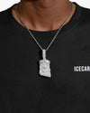 Moissanite Jesus Piece 14K Gold - White Gold