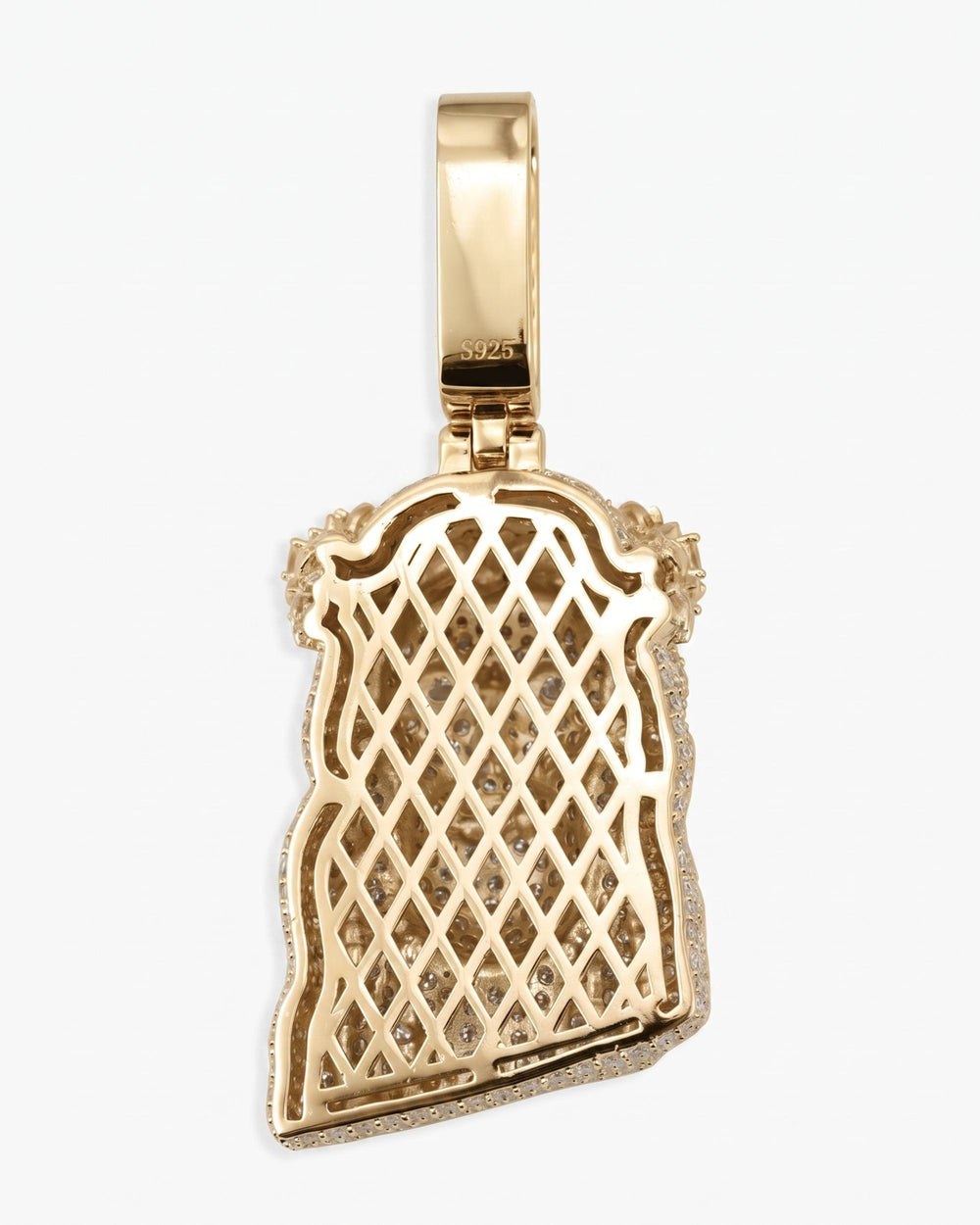 Moissanite Jesus Piece 14K Gold - Yellow Gold