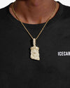 Moissanite Jesus Piece 14K Gold - Yellow Gold