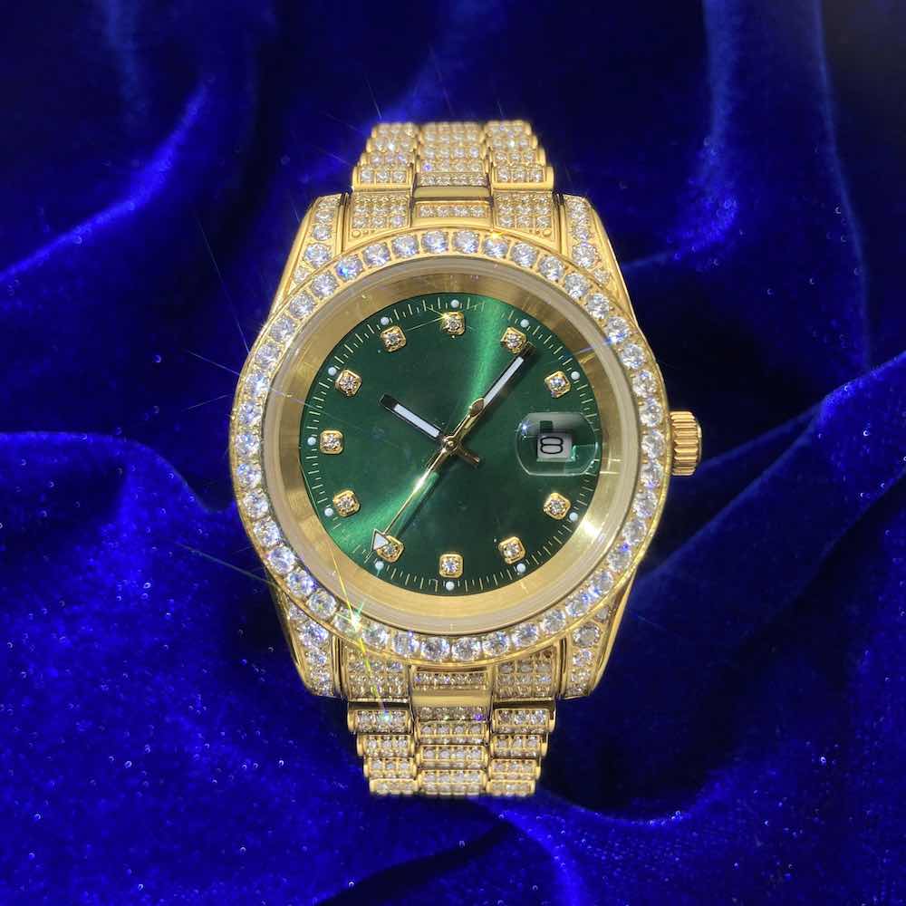 ROLEX DAY-DATE PRESIDENT 36MM YELLOW GOLD WATCH WITH DIAMOND DIAL FLUTED  118238 : Amazon.in: Fashion