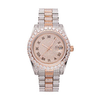 moissanite presidential watch rose gold 1