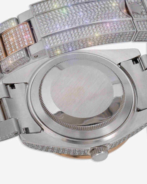 moissanite presidential watch rose gold px new back