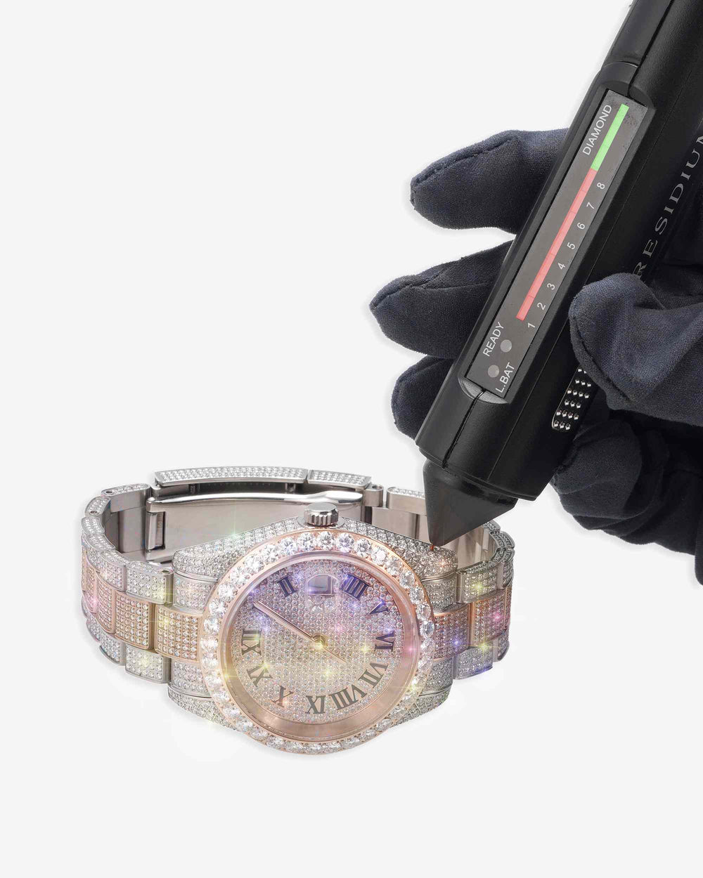 moissanite presidential watch rose gold px new test