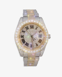 moissanite presidential watch two tone roman dial px main