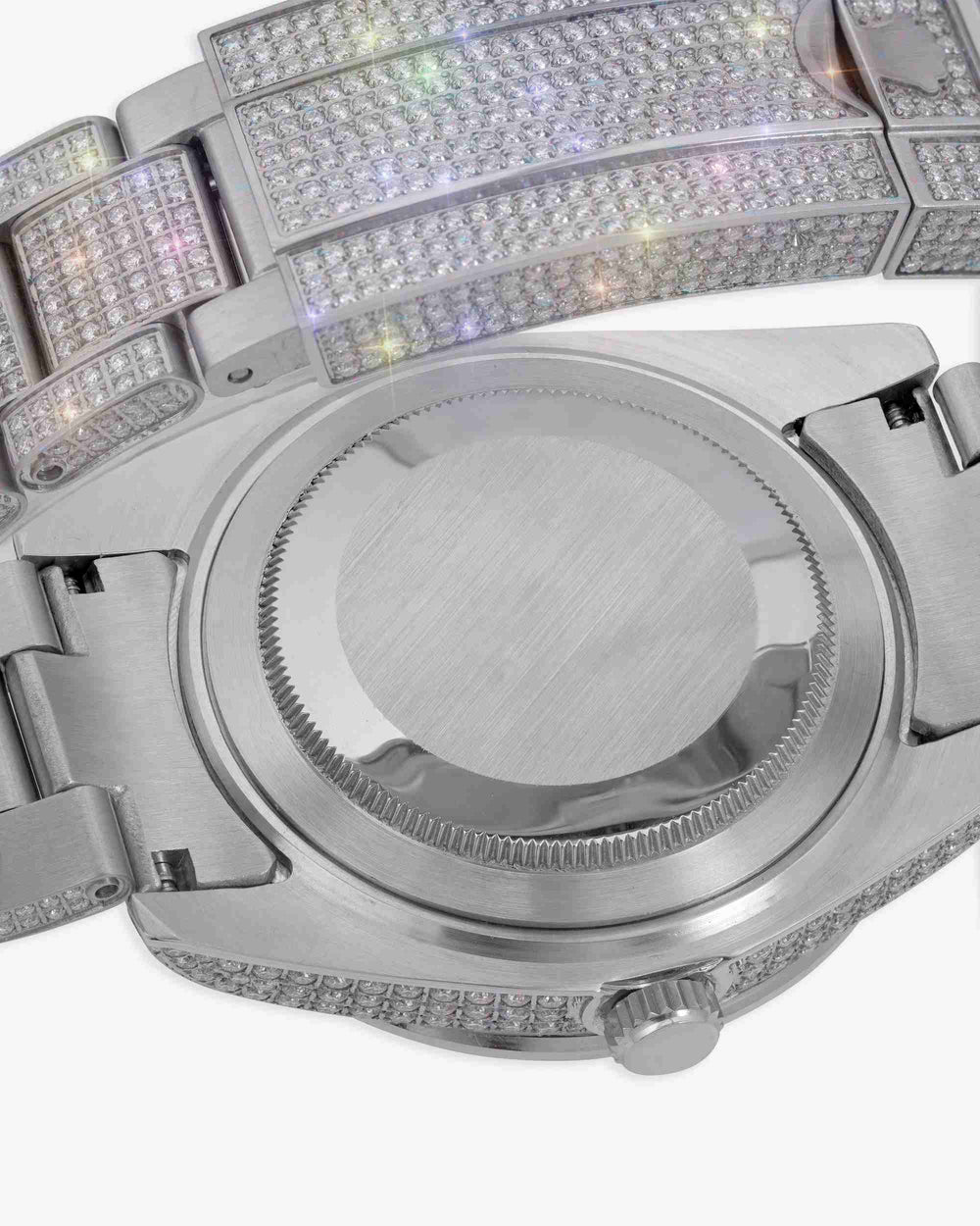 moissanite presidential watch white gold px back