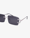 Moissanite Prong Sunglasses 14K Gold - Black