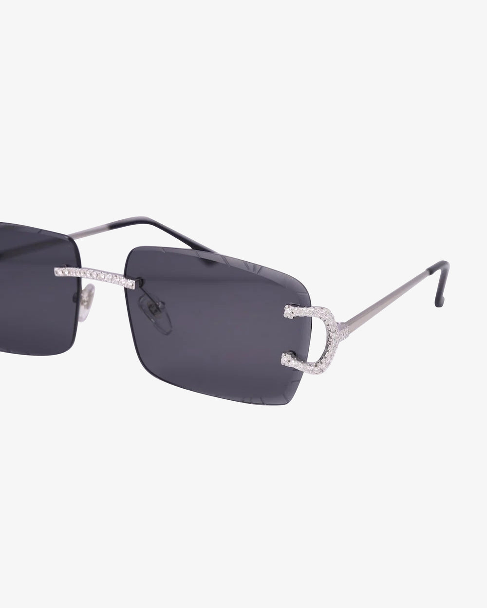 moissanite prong sunglasses 14k gold icecartel black edge