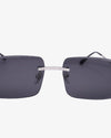 Moissanite Prong Sunglasses 14K Gold - Black