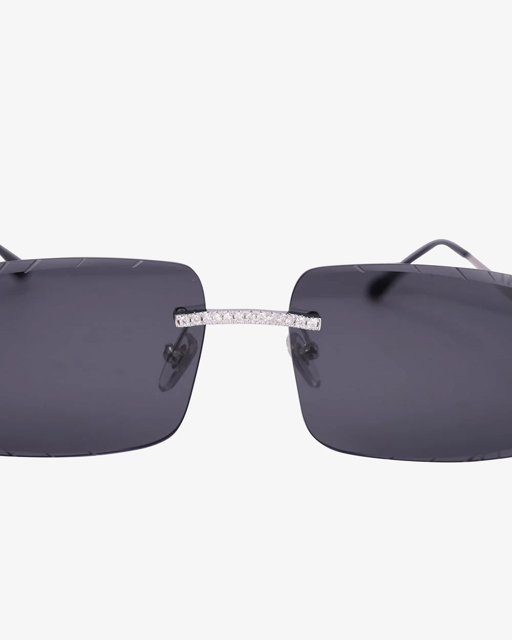 moissanite prong sunglasses 14k gold icecartel black edge