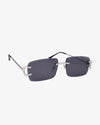 Moissanite Prong Sunglasses 14K Gold - Black
