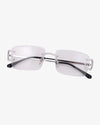Moissanite Prong Sunglasses 14K Gold - Clear
