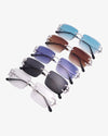 Moissanite Prong Sunglasses 14K Gold - Black