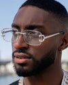 Moissanite Prong Sunglasses 14K Gold - Clear