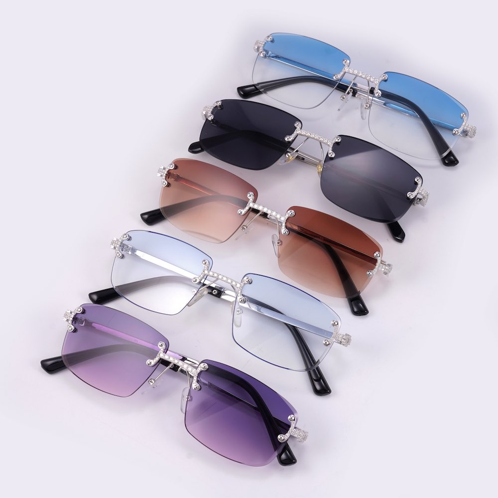 moissanite rimless square sunglasses all colors