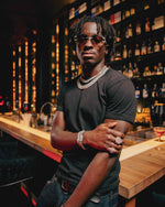 Moissanite Fleur Cross Ring 14K Gold - White Gold