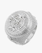 Moissanite Royal Crest Ring 14K Gold - White Gold