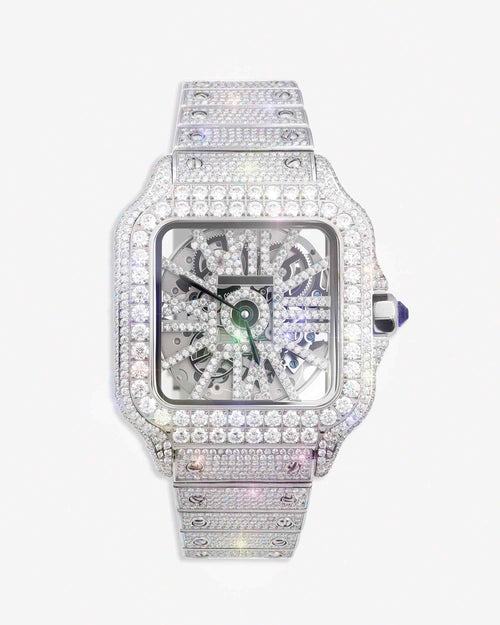 moissanite skeleton watch 14k white gold white px main