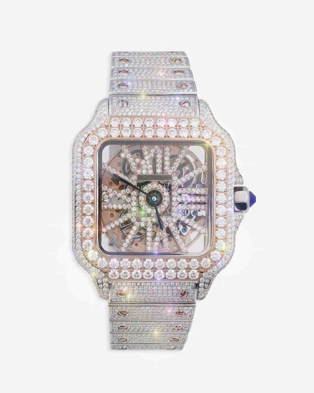 moissanite skeleton watch white background px main