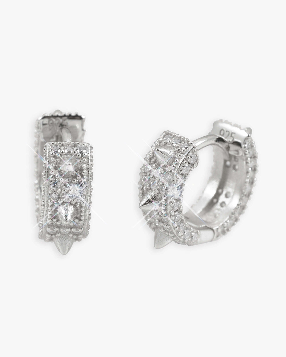 moissanite spiked earrings icecartel white main