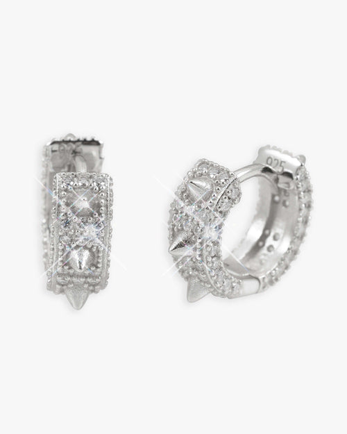 moissanite spiked earrings icecartel white main