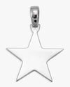Moissanite Star Pendant 14K Gold - White Gold