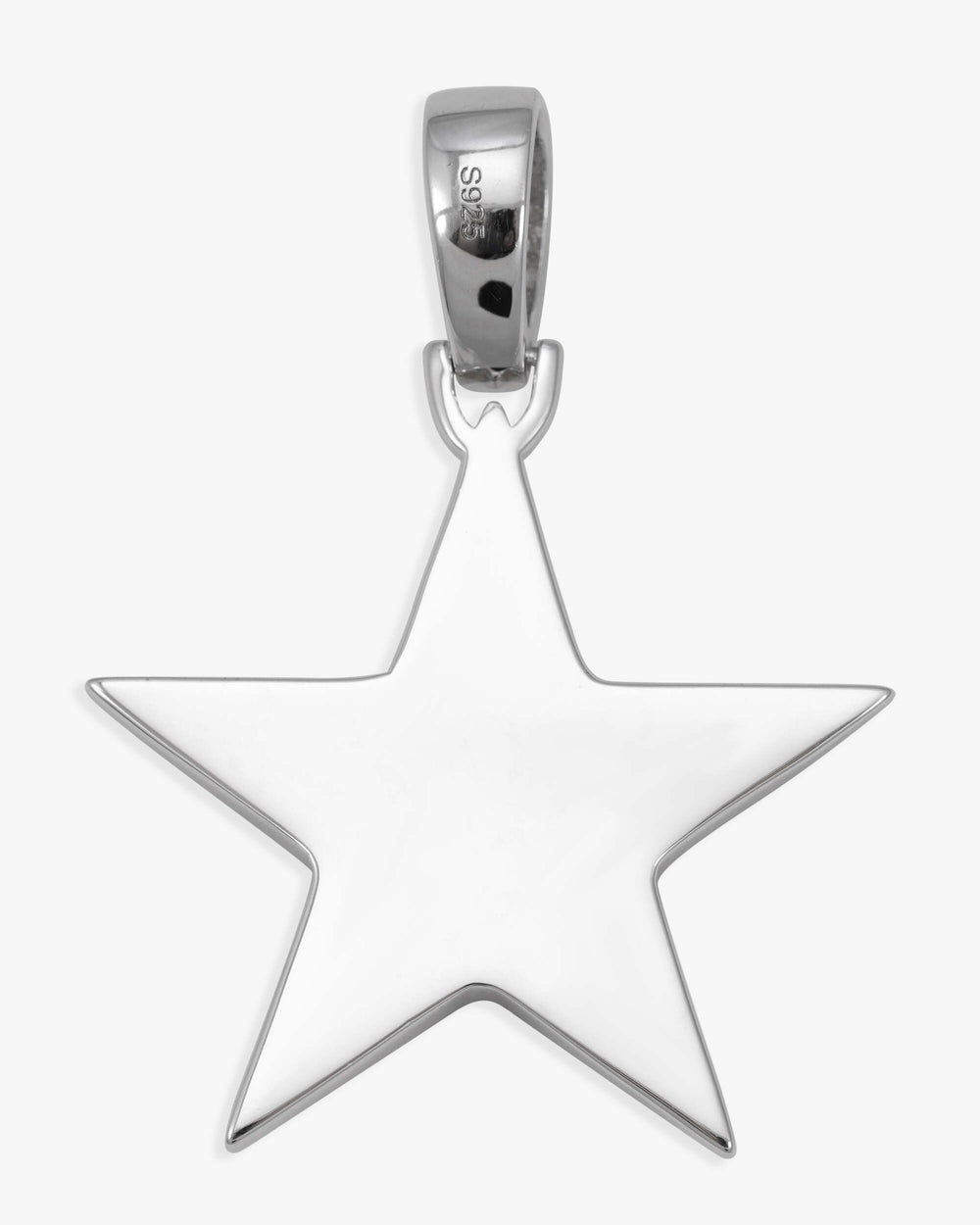 moissanite star pendant 14k gold icecartel back