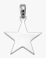 Moissanite Star Pendant 14K Gold - White Gold