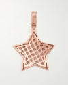 Moissanite Baguette Star Pendant 14K Gold - Rose Gold