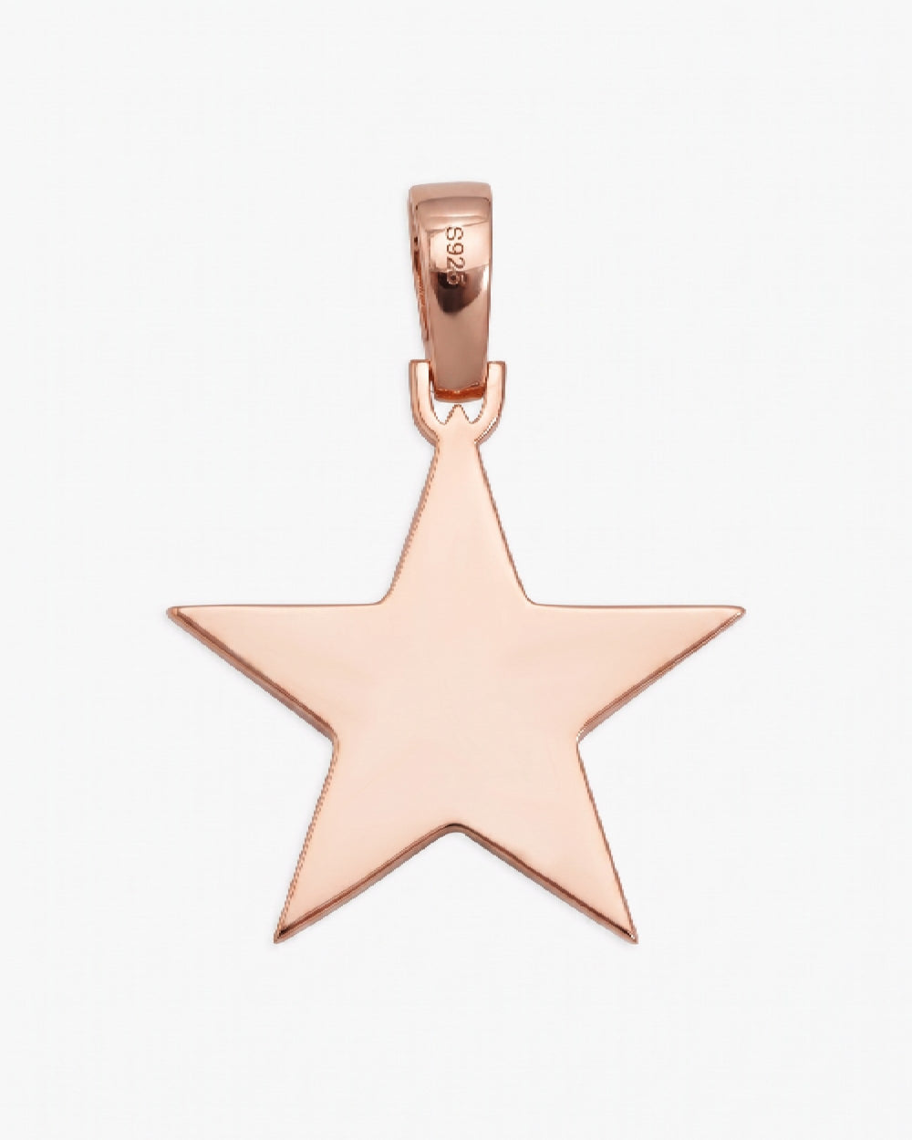 Moissanite Star Pendant 14K Gold - Rose Gold