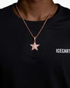 Moissanite Star Pendant 14K Gold - Rose Gold