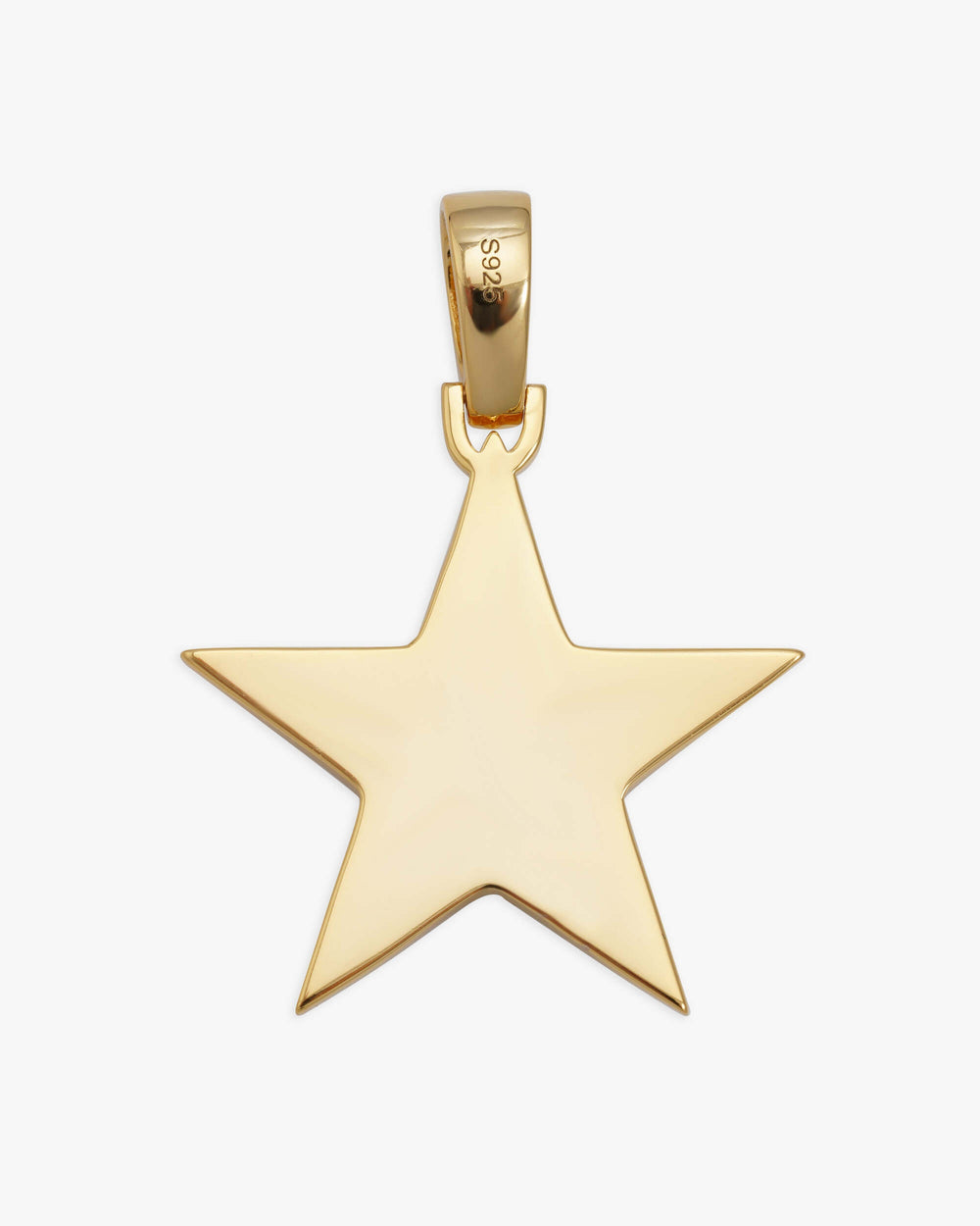 Moissanite Star Pendant 14K Gold - Yellow Gold