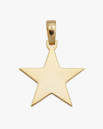 Moissanite Star Pendant 14K Gold - Yellow Gold