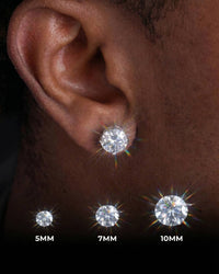 moissanite stud earrings 14k gold icecartel all sizes chart shine new