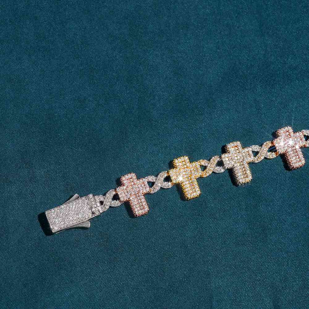 Cross bracelet for men, waterproof, men's bracelet silver stainless st –  Shani & Adi Jewelry