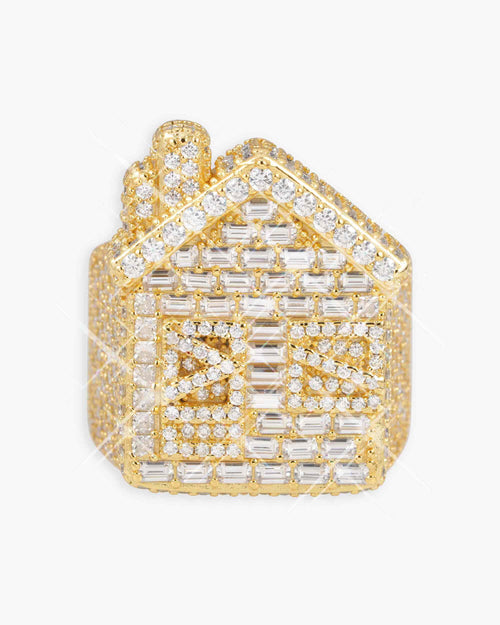 moissanite trap house ring 14k gold icecartel yellow main