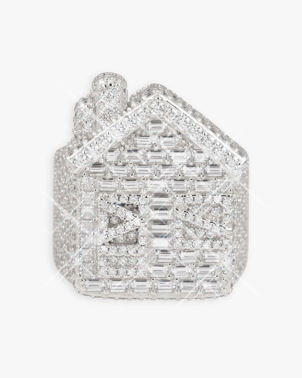 moissanite trap house ring 14k white gold icecartel main