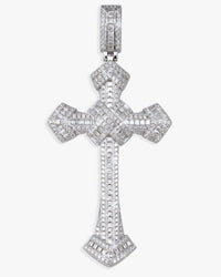 moissanite wrapped cross pendant 14k gold icecartel main