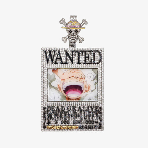 monkey d luffy custom logo moissanite pendant 14k gold ICECARTEL F6