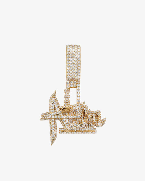 movie production custom logo moissanite pendant 14k gold ICECARTEL F6