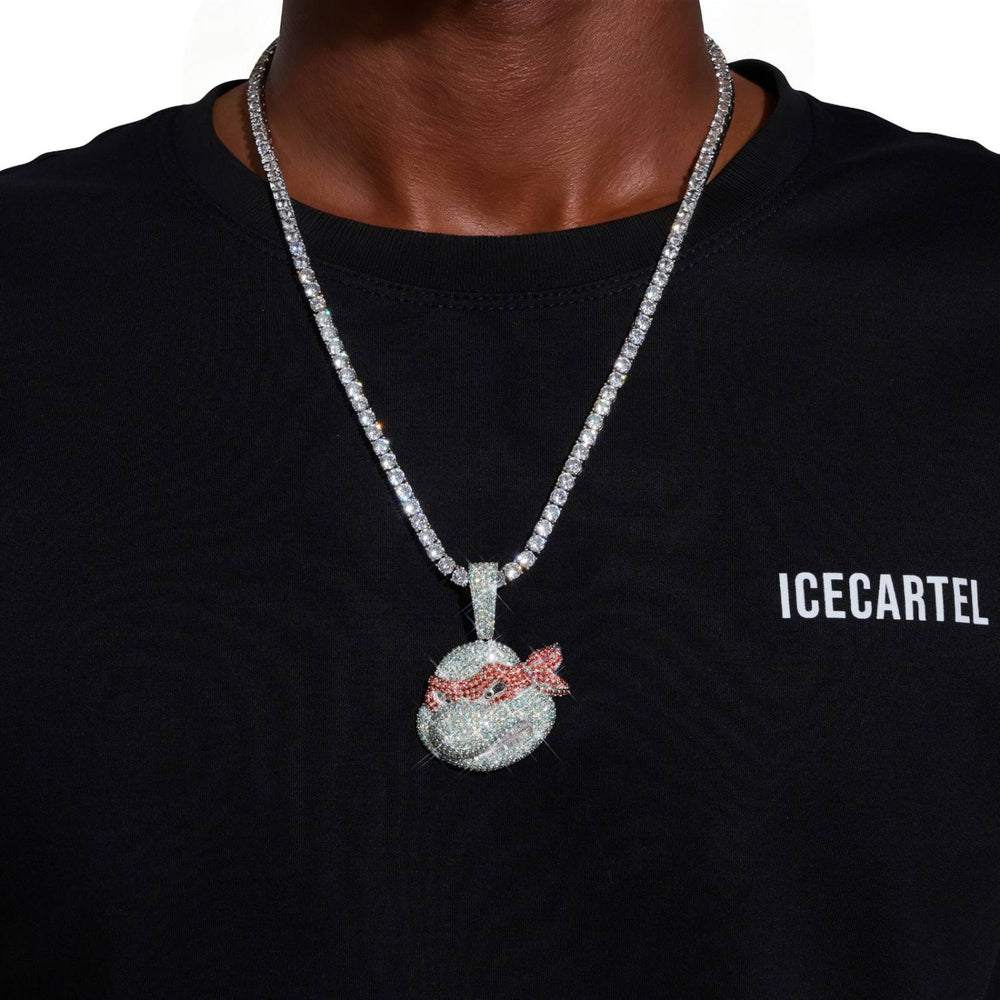ninja turtle custom moissanite logo pendant 14k gold icecartel model