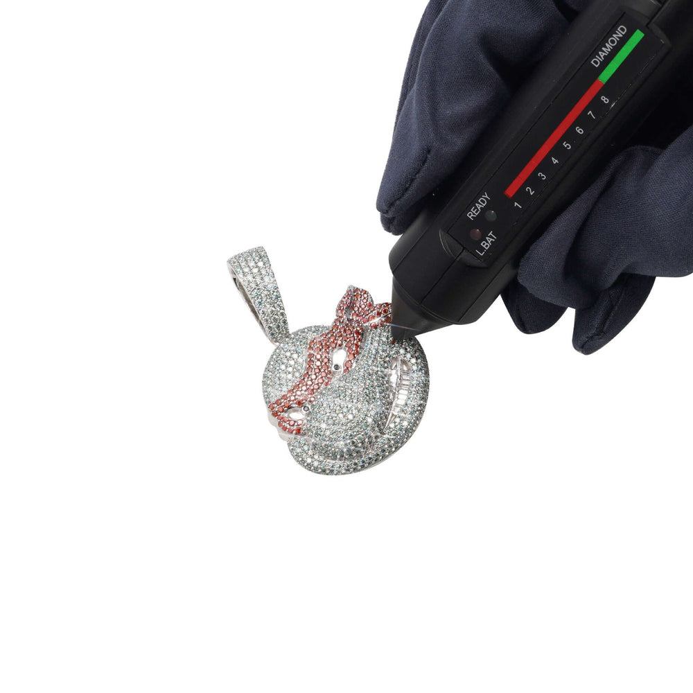 ninja turtle custom moissanite logo pendant 14k gold icecartel test