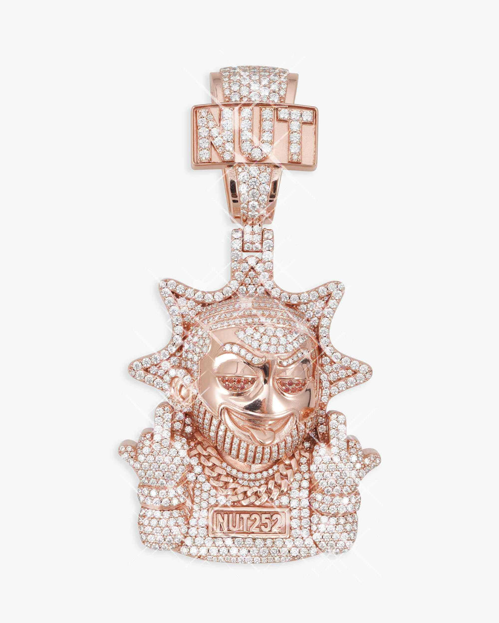 nut custom moissanite logo pendant 14k gold icecartel main
