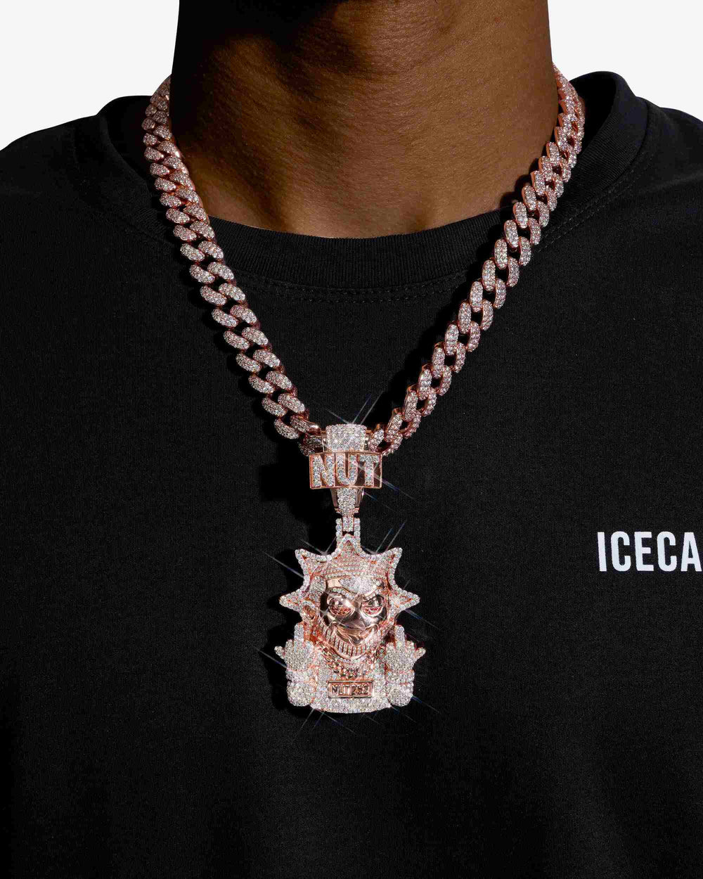 nut custom moissanite logo pendant 14k gold icecartel model