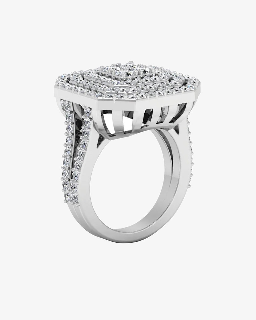 octagon 4 row moissanite engagement ring icecartel angle
