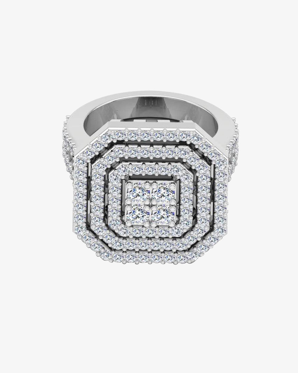 octagon 4 row moissanite engagement ring icecartel horizontal