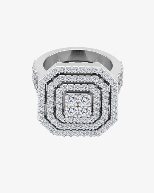 octagon 4 row moissanite engagement ring icecartel horizontal