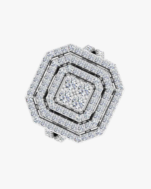 octagon 4 row moissanite engagement ring icecartel i