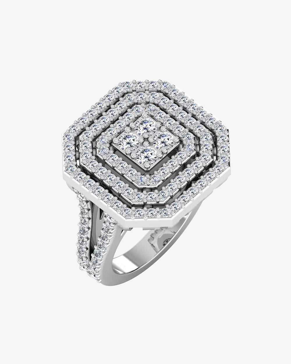 octagon 4 row moissanite engagement ring icecartel main