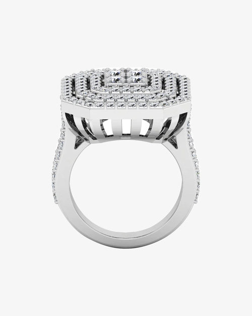 octagon 4 row moissanite engagement ring icecartel o