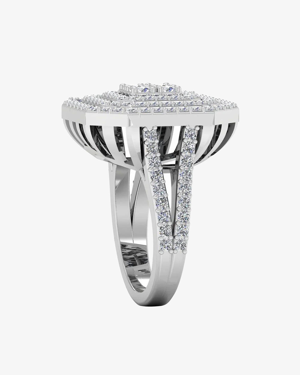 octagon 4 row moissanite engagement ring icecartel side